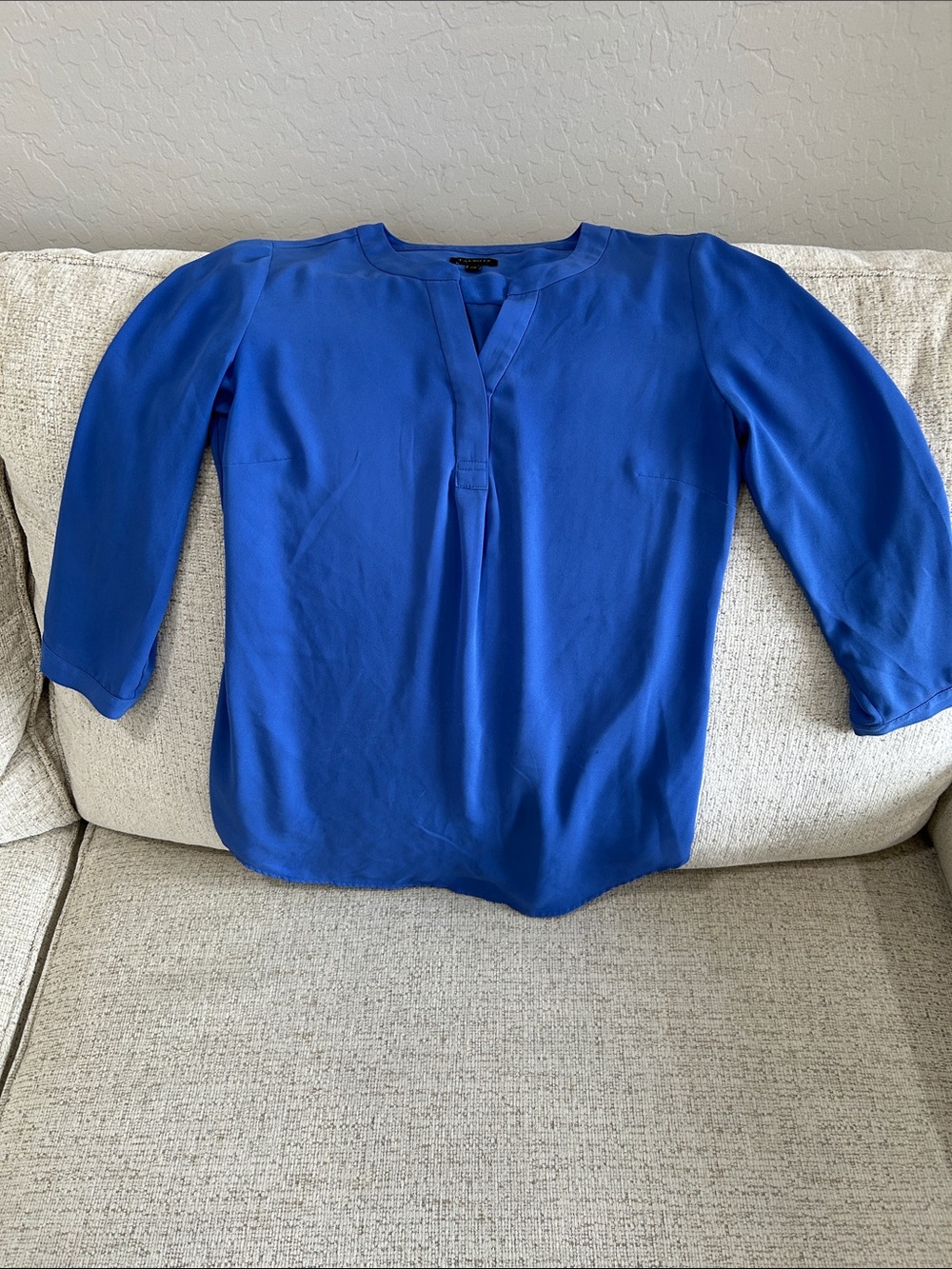 Talbots Royal Blue V-Neck Blouse